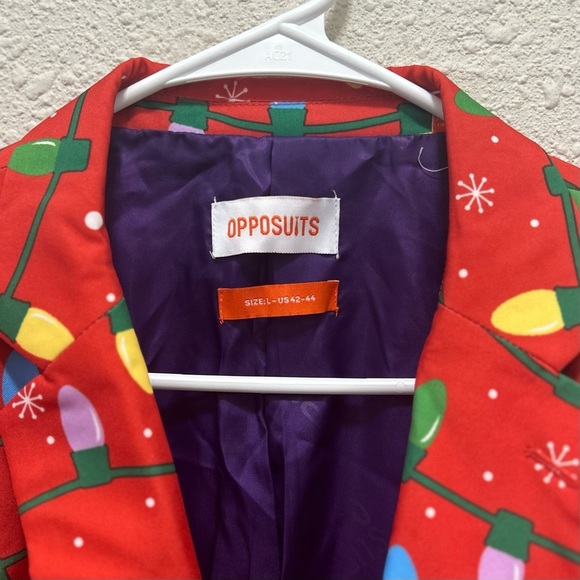 Opposuits Holiday Christmas Light String Suit Coat Large - Picture 2 of 6